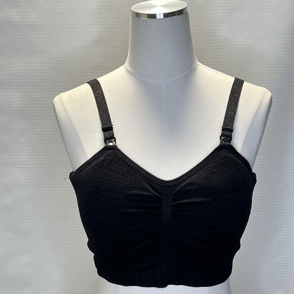 Kindred Bravely Sublime Nursing Bra Size Large Black Hands Free Pumping - Picture 1 of 9
